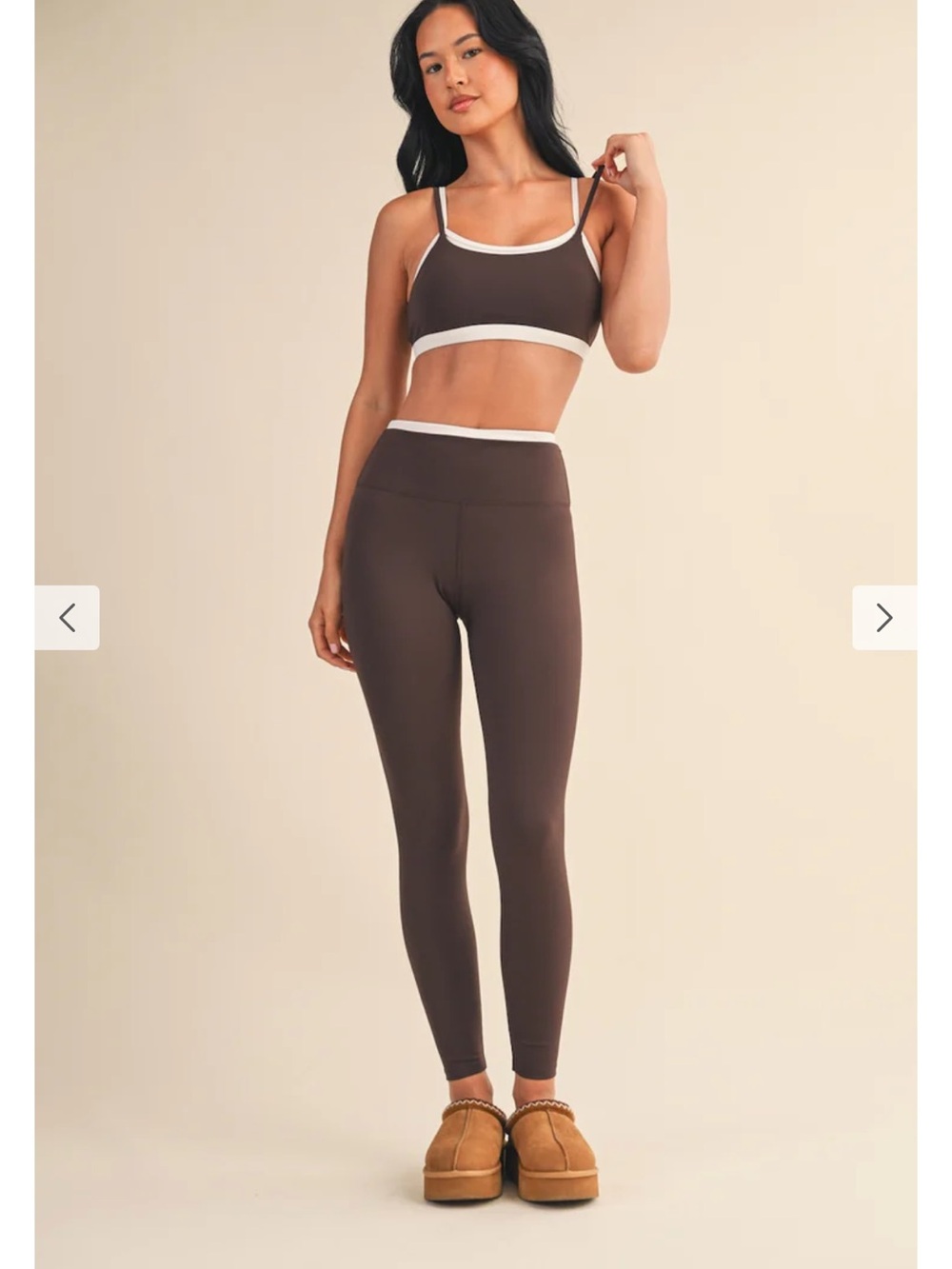 Women’s Brown Contrast-Trim Crop Top - Brand